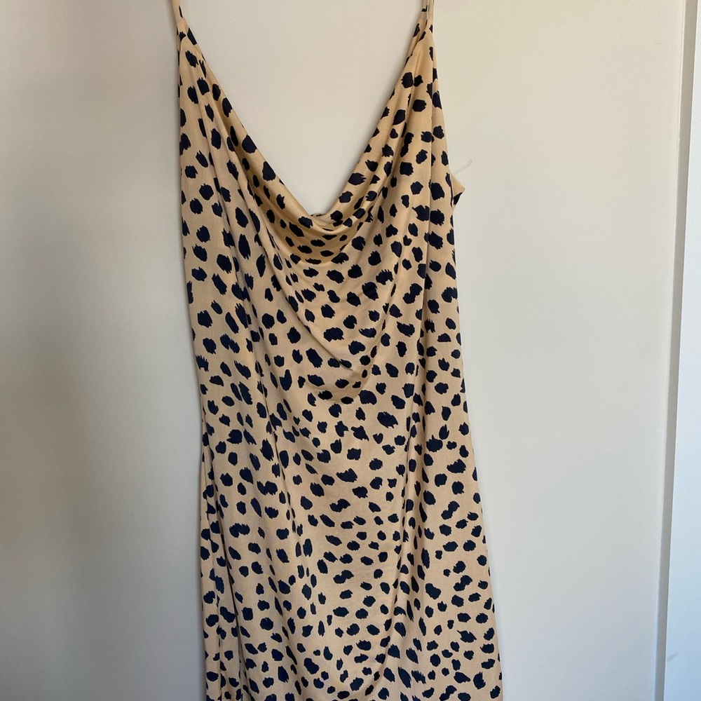 Forever21 Leopard Print Cowl Neck Bodycon Mini Dress